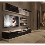 Decoraktiv Trendstyle 5220s Beyaz Siyah Mdf Tv Ünitesi Tv Sehpası
