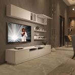 Decoraktiv Trendstyle 5220s Parlak Beyaz Slm Tv Ünitesi Tv Sehpası