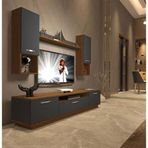 Decoraktiv Trendstyle 5da Ceviz Antrasit Mdf Tv Ünitesi Tv Sehpası