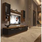 Decoraktiv Trendstyle 5da Ceviz Siyah Mdf Tv Ünitesi Tv Sehpası