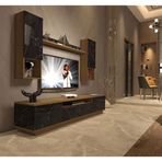 Decoraktiv Trendstyle 5das Ceviz Siyah Mdf Tv Ünitesi Tv Sehpası