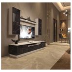 Decoraktiv Trendstyle 5ds Beyaz Siyah Slm Tv Ünitesi Tv Sehpası