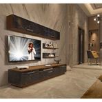 Decoraktiv Trendstyle 5s Ceviz Siyah Mdf Tv Ünitesi Tv Sehpası