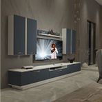 Decoraktiv Trendstyle 8d Beyaz Antrasit Mdf Tv Ünitesi Tv Sehpası