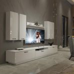 Decoraktiv Trendstyle 8d Parlak Beyaz Mdf Tv Ünitesi Tv Sehpası