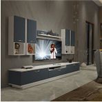 Decoraktiv Trendstyle 8das Beyaz Antrasit Mdf Tv Ünitesi Tv Sehpası