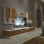 Decoraktiv Trendstyle 8das Ceviz Beyaz Mdf Tv Ünitesi Tv Sehpası