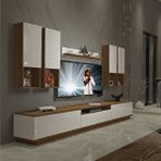 Decoraktiv Trendstyle 8das Ceviz Beyaz Slm Tv Ünitesi Tv Sehpası