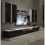 Decoraktiv Trendstyle 8ds Beyaz Siyah Mdf Tv Ünitesi Tv Sehpası