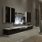 Decoraktiv Trendstyle 8ds Beyaz Siyah Slm Tv Ünitesi Tv Sehpası