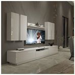 Decoraktiv Trendstyle 8ds Parlak Beyaz Slm Tv Ünitesi Tv Sehpası