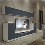 Decoraktiv Trendstyle 9s Mdf Beyaz Antrasit Tv Ünitesi