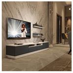 Decoraktiv Trendstyle Beyaz Antrasit 220rs Mdf Tv Ünitesi Tv Sehpası