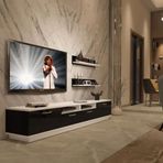Decoraktiv Trendstyle Beyaz Siyah 220r Mdf Tv Ünitesi Tv Sehpası