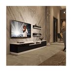 Decoraktiv Trendstyle Beyaz Siyah 220rs Mdf Tv Ünitesi Tv Sehpası
