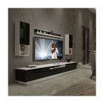 Decoraktiv Trendstyle Beyaz Siyah 270das Slm Tv Ünitesi Tv Sehpası