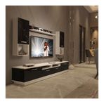 Decoraktiv Trendstyle Beyaz Siyah 5 Slm Tv Ünitesi Tv Sehpası