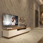 Decoraktiv Trendstyle Ceviz Beyaz 4s Slm Tv Ünitesi Tv Sehpası