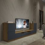 Decoraktiv Trio On2s Mdf Tv Ünitesi Tv Sehpası - Pera - Antrasit