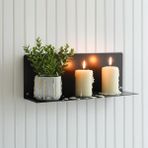 Decoramo Home Dekoratif Modern Duvar Rafı Metal Duvar Rafı Siyah