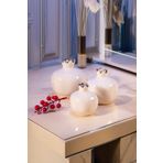 Decorandmore Modern Seramik Nar Seti, Kırık Beyaz, 3 Parça