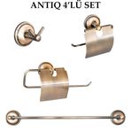 Decordem Banora Antik Bronz 4'lü Lux Banyo Seti
