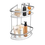 Decordem Banora Basic 2 Raflı Köşe Duş Rafı, Şampuanlık, Krom