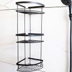 Decordem Banora Basic 3 Raflı Köşe Duş Rafı,şampuanlık, Siyah