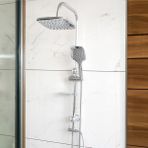 Decordem Banora Lux Oval Duş Sistemi, 2 Fonksiyon El Duşu Takımı, Paslanmaz Çelik, Standart Sabunluk, Krom