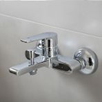 Decordem Banora Rauline, Krom Banyo Bataryası, Paslanmaz Pirinç Gövde, Su Tasarruflu Duvar Tipi Musluk