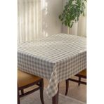 Decorekor astarlı Elyaf Tabanlı Silinebilir Hijyenik Muşamba Pvc Masa Örtüsü 107-5 - Gri - Beyaz - 140 x 200 cm