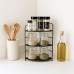 Decorelax Banyo Mutfak Düzenleyici Organizer Köşe Rafı - Ayarlanabilir 3 Raflı Baharatlık - 0 - 3 L