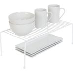 Decorelax Beyaz Metal Tel Organizer Dolap Depolama Rafı 22x40 cm Modern Tasarım ve Geniş Fonksiyon
