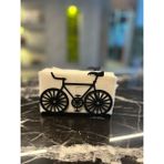 Decorelax Bisiklet Temalı Siyah Metal Peçetelik