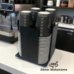 Decorelax Karton Bardaklar Için 16OZ Uyumlu, Şık ve Pratik 4 Bölmeli Döner Stand - 0 - Siyah