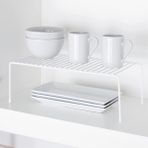 Decorelax Metal Tel Organizer Dolap Depolama Rafı 2'lı Set 22 x 40 cm Modern Beyaz Fonksiyonel