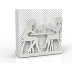 Decorelax Sohbet Temalı Gümüş Metal Peçetelik - 1 Adet