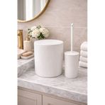 Decorev 2 Li Banyo Seti Çöp Kovası Ve Tuvalet Fırçası Dc-6879 Beyaz