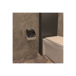decorev Krom Tuvalet Kağıtlık Kapaklı Modern Banyo Askısı ,güçlü Yapışkanlı Kromaskı