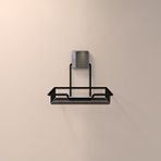 Decorev Siyah Askılı Sabun Koyma Haznesi Modern Banyo Aksesuarı, Güçlü Yapışkanlı Siyah Askı Dc-5116