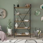 Decorfers Lıvre 90 Kitaplık Siyah/ceviz