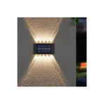 Decorible Decosolar 2'li Paket Güneş Enerjili Solar Aplik Duvar Aydınlatma Çift Yönlü 2x5 Led Gün Işığı