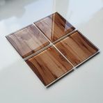 DECORITA 4'lü Takım | Cam Bardak Altlığı | 10cm X 10cm | (AHŞAP GÖRÜNÜM)