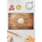Decorita Ahşap Görünümlü Cam 40x60 cm Hamur Açma Matı