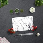 Decorita Beyaz Mermer Görünümlü | Cam Kesme Tahtası - Cam Kesme Tablası | 20cm x 30cm - 20 x 30 cm