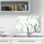 Decorita Beyaz Mermer Görünümlü | Cam Musluk Arkası Koruyucu | 40cm x 60cm