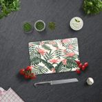 Decorita Botanik Desenli | Cam Kesme Tahtası - Cam Kesme Tablası | - 20 x 30 cm