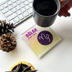 Decorita Cam Bardak Altlığı Burçlar - Oğlak Burcu 4'lü Takım 10 x 10 cm