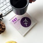 Decorita Cam Bardak Altlığı Burçlar - Yay Burcu 4'lü Takım 10 x 10 cm