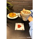 Decorita Cam Bardak Altlığı | İskambil Bardak Altlığı | 4'lü Takım | 10cm x 10cm